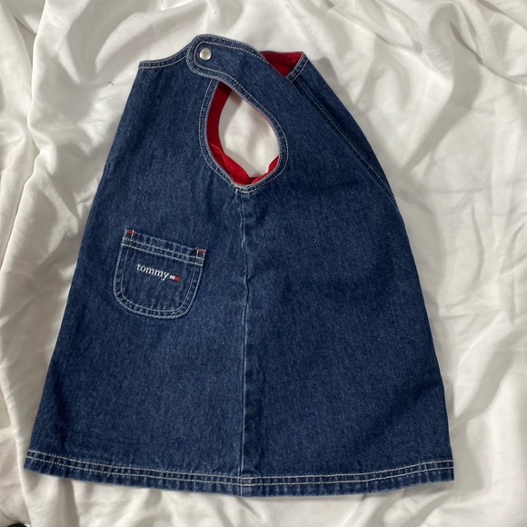 Vintage TOMMY HILFIGER TOMMY Baby Denim Snap Dress // Size 12-18MOS EUC - Picture 7 of 9